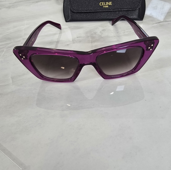 Celine Purple Cat-Eye Sunglasses - Picture 10 of 11